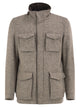 Herno Virgin Wool Field Jacket With Concealed Hood