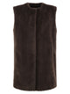 Herno Long Faux Fur-Effect Gilet With Round Neckline
