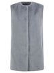 Herno Long Faux Fur-Effect Gilet With Round Neckline