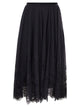 Fabiana Filippi Flared Lace Skirt With Foliage Embroidery