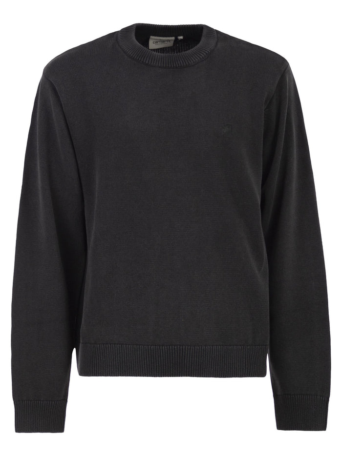 Carhartt Cotton Crew Neck Jumper With Embroidered Logo