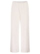 Mc2 Saint Barth Wide-Leg Broderie Anglaise Cotton Trousers