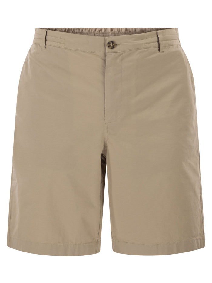 Mc2 Saint Barth Stretch Cotton Chino Shorts With Elasticated Waistband