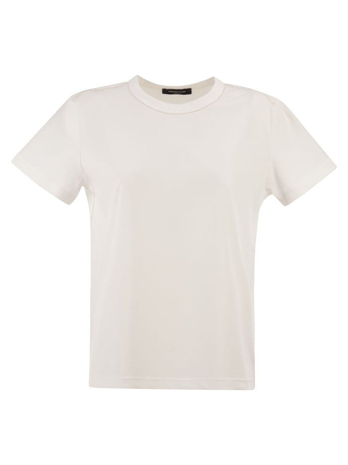 Fabiana Filippi Jersey T-Shirt With Luminous Thread