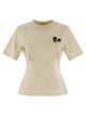 Moncler Cotton T-Shirt With Handmade Beads