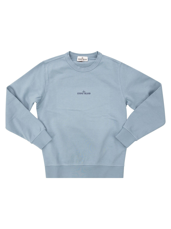 Stone Island Regular Fit Crew Neck Sweatshirt With “Scribble Compass” Print