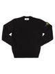 Stone Island Crew Neck Wool-Blend Knit Jumper With Compass Badge