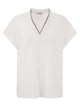 Brunello Cucinelli Stretch Cotton Jersey T-Shirt With Precious Neckline
