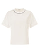 Brunello Cucinelli Cotton Jersey T-Shirt With Shiny Trims