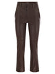 Brunello Cucinelli Stretch Nappa Leather Square Cigarette Trousers With Jewellery
