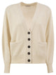 Brunello Cucinelli Ribbed Cashmere V-Neck Cardigan