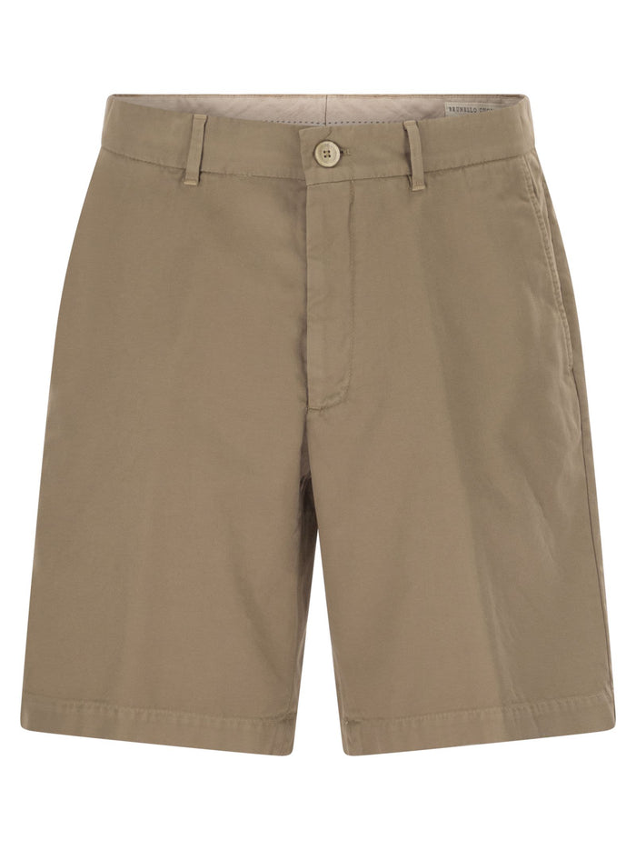 Brunello Cucinelli Cotton Gabardine Bermuda Shorts