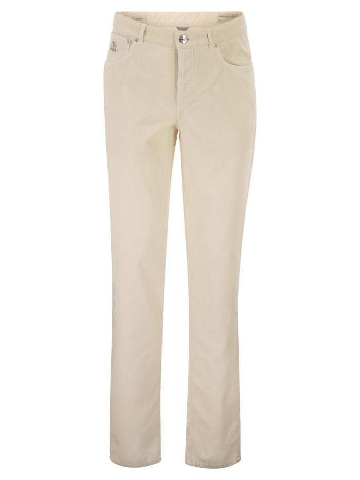 Brunello Cucinelli Five-Pocket Cotton Corduroy Trousers