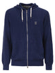 Brunello Cucinelli Ribbed Cotton Knit Hooded Sweatshirt
