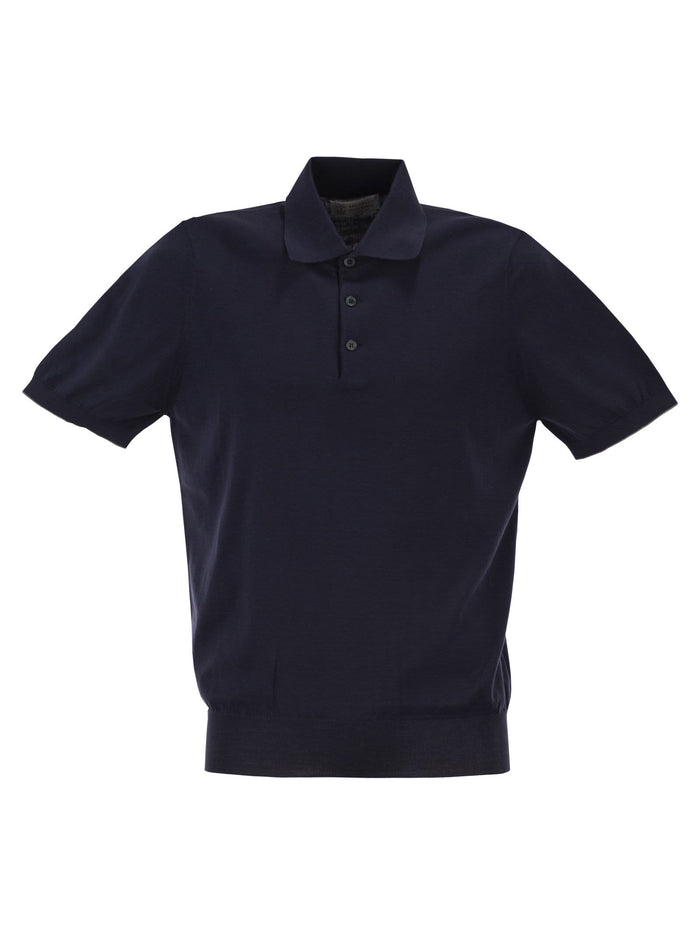 Brunello Cucinelli Lightweight Cotton Knit Polo Shirt