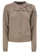 Fabiana Filippi Virgin Wool, Silk And Cashmere Cardigan With Jewel Embroidery