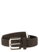 Brunello Cucinelli Inverted Leather Belt With Square Buckle And Toecap