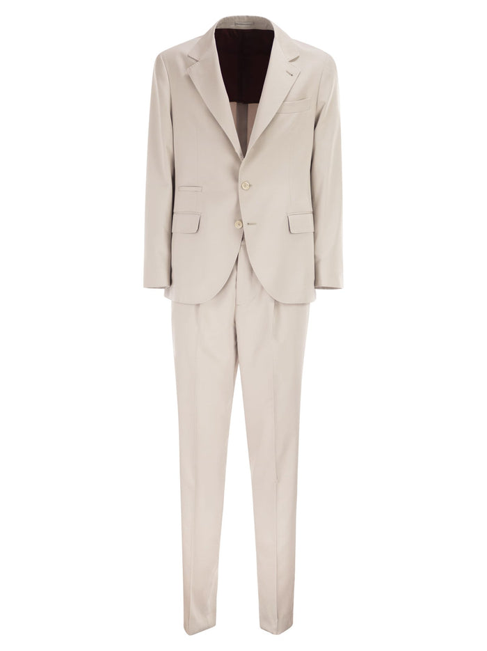 Brunello Cucinelli Silk Suit With Three-Button Blazer