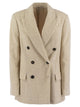 Brunello Cucinelli Viscose And Cotton Corduroy Jacket With Necklace