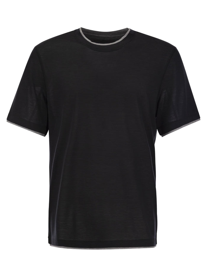 Brunello Cucinelli Silk And Cotton T-Shirt