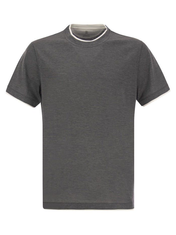 Brunello Cucinelli Silk And Cotton T-Shirt