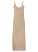 Brunello Cucinelli Dazzling Water Lilies Dress In Linen And Cotton Knit