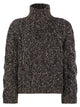 Brunello Cucinelli Soft Wool, Cashmere And Mohair Turtleneck Sweater With Braided Design