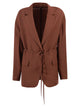 Brunello Cucinelli Fluid Viscose And Linen Twill Jacket With Jewellery