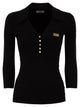Elisabetta Franchi Micro-Cable Knit Polo Shirt