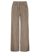 Brunello Cucinelli Contemporary Trousers In Garment-Dyed Cotton And Linen Cover With Monile