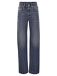 Brunello Cucinelli Contemporary Loose Trousers In Comfort Cotton Denim With Jewellery