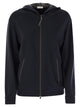 Brunello Cucinelli Cotton And Silk Interlock Hooded Topwear With Precious Stripe