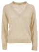 Brunello Cucinelli Openwork Mohair Sweater With Sequins