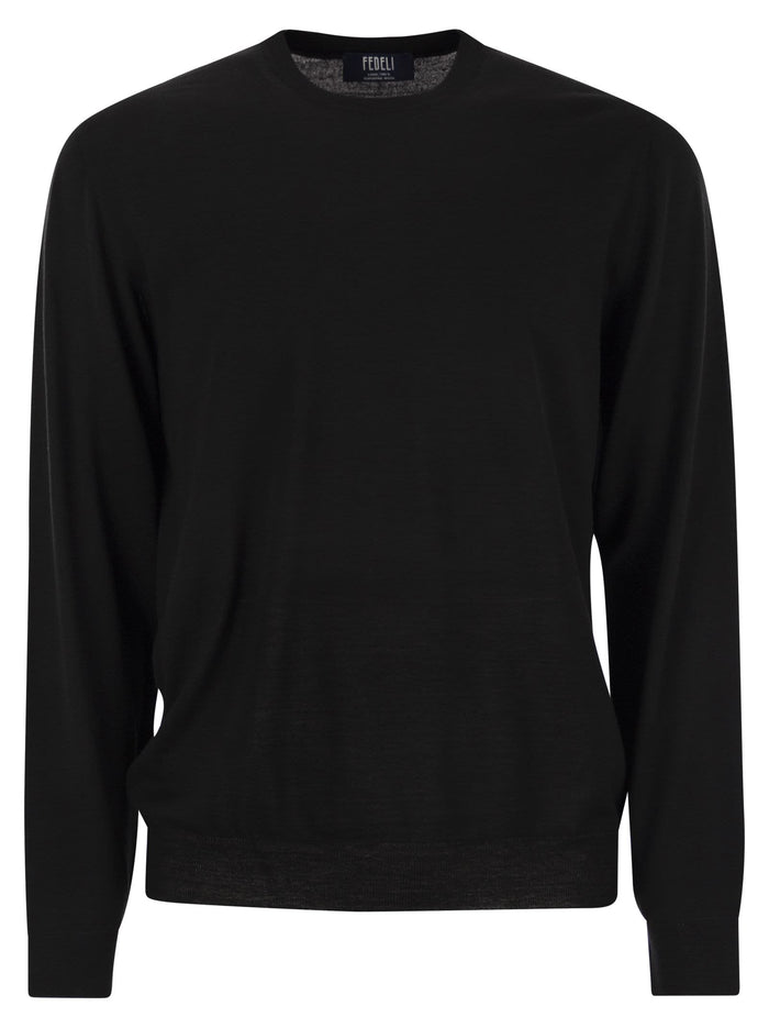 Fedeli Argentina - Crew-Neck Sweater In Superfine Wool
