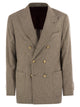 Brunello Cucinelli One-And-A-Half Breasted Deconstructed Jacket In Checked Flannel