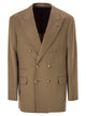 Brunello Cucinelli Double-Breasted Pure Camel Hair Blazer With Gold-Tone Buttons