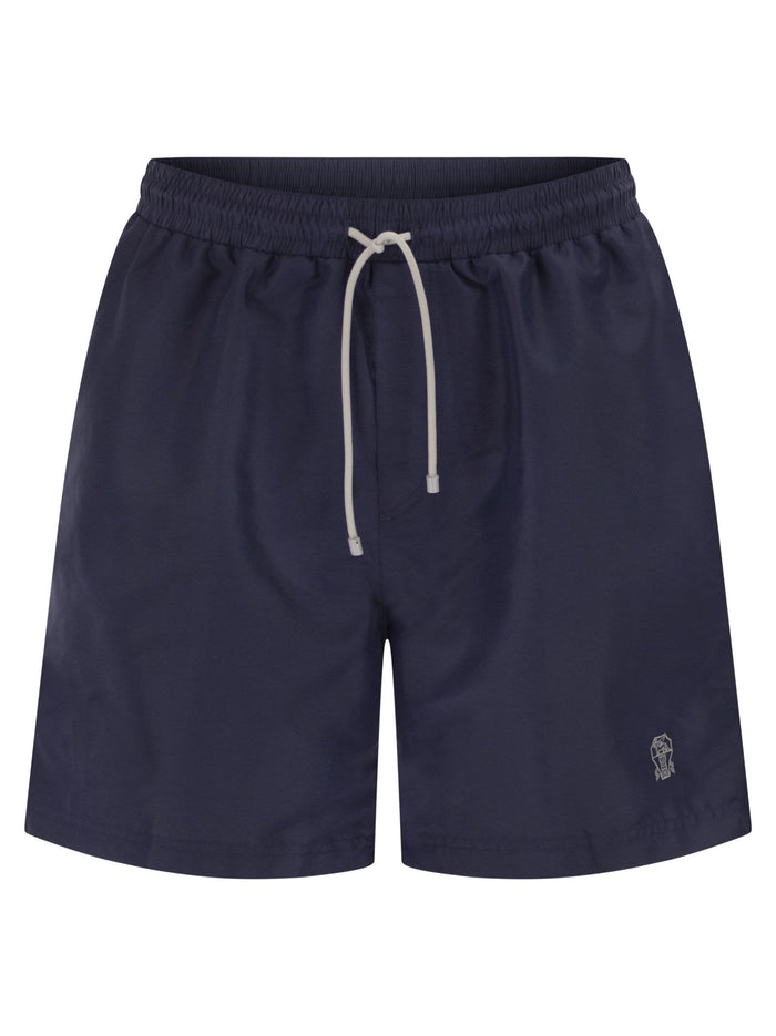 Brunello Cucinelli Swimming Costume With Elastic And Drawstring