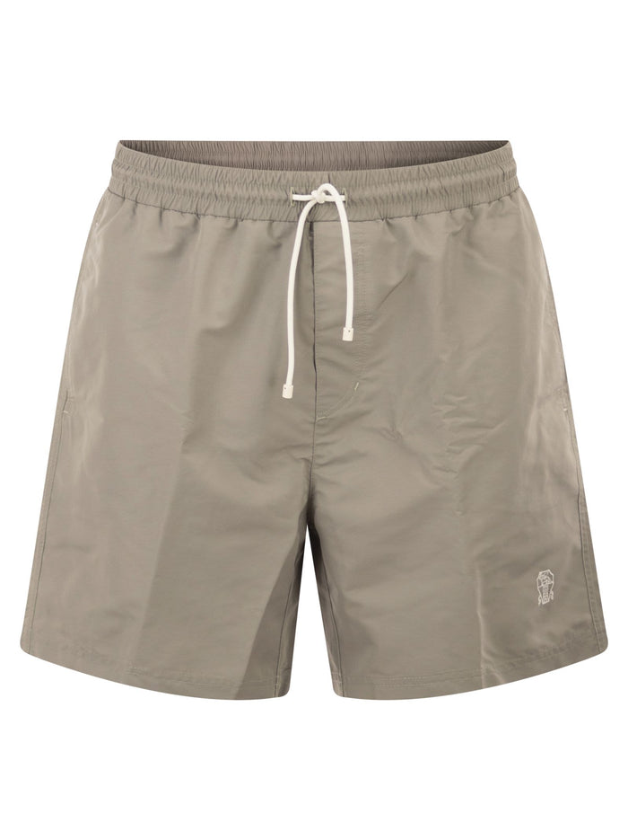 Brunello Cucinelli Swimming Costume With Elastic And Drawstring
