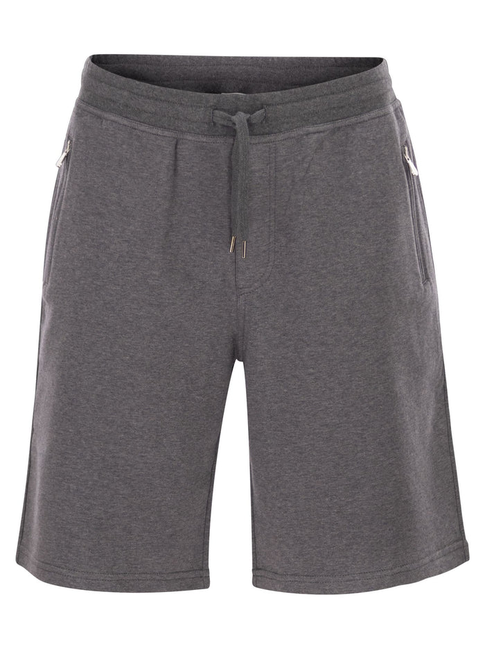 Brunello Cucinelli Techno Cotton Fleece Bermuda Shorts