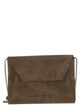 Brunello Cucinelli Bc Duo Suede Clutch Bag With Precious Chain