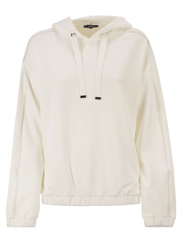 Fay Jersey Hooded Sweatshirt