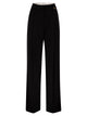Elisabetta Franchi Lightweight Crepe Trousers With Charm Logo