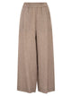 Fabiana Filippi Linen Wide-Leg Trousers With Elasticated Waist And Monile Detail