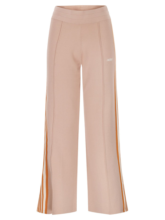 Autry Knitted Viscose Joggers In Tennis Style