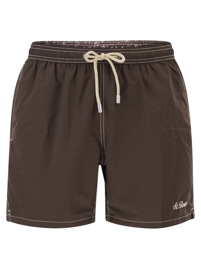 Mc2 Saint Barth Beach Shorts With Logo
