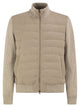 Herno Quilted Knit And Fabric Jacket With High Collar