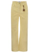 Elisabetta Franchi Dyed Cotton Jeans With Logo Charm