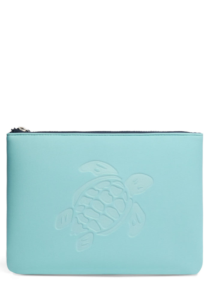 Vilebrequin Flat Pouch With Embossed Turtle Logo
