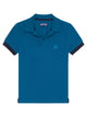 Vilebrequin Organic Cotton Polo Shirt With Contrast Trims And Embroidered Logo