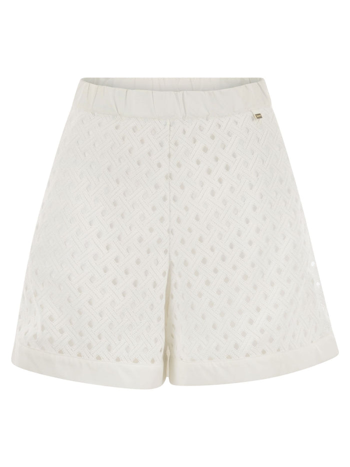 Herno Perforated Shorts With Geometric Shapes